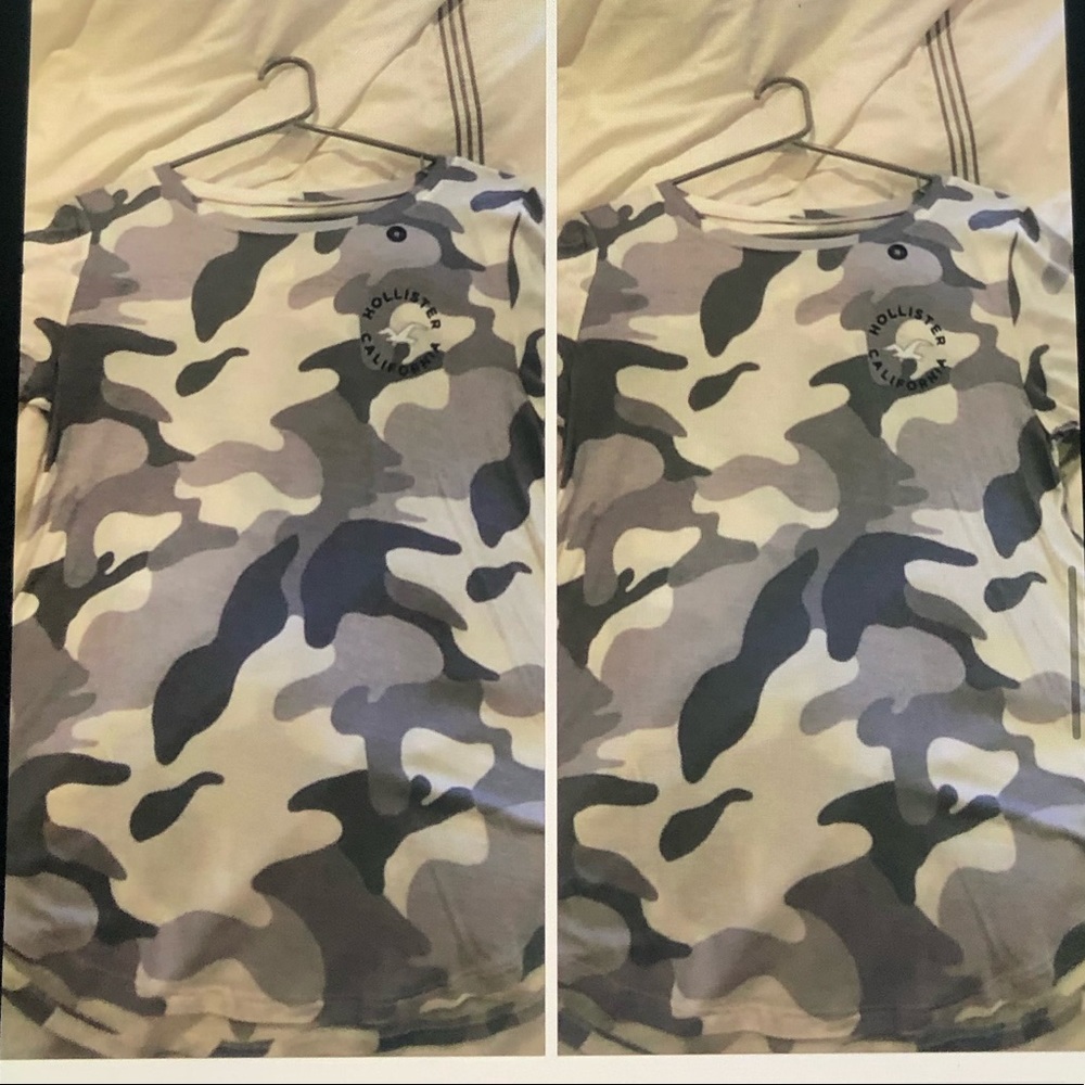 Hollister grey camouflage shirt